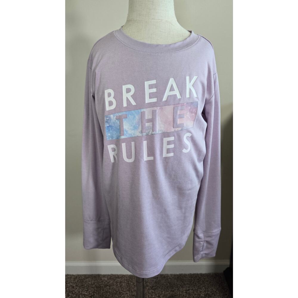 Runway Long Sleeve "Break the Rules" Activewear Shirt Size S 6-7